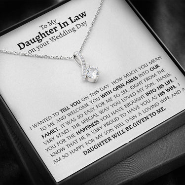 Daughter In Law (Fixed) Wedding Alluring Beauty Necklace - Love You This Much
